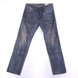 Diesel Darrong Jeans Mens W29 L32‎ Slim Straight Grey Coated Waxed Button Fly
